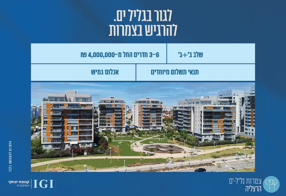 פרויקט צמרות גליל ים - גליל ים (מתחם הכוכבים), הרצליה | קבוצת יצחקי השקעות IGI